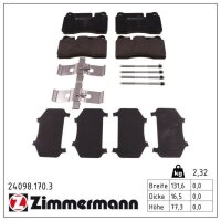 ZIMMERMANN 24098.170.3 Bremsbelagsatz, Scheibenbremse