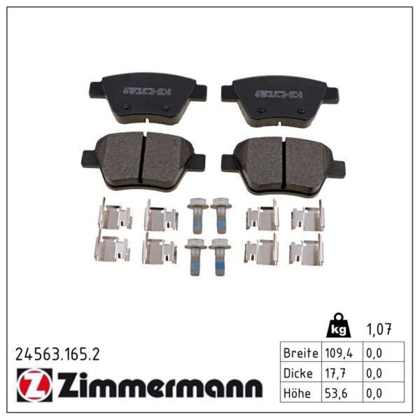 ZIMMERMANN 24563.165.2 Bremsbelagsatz, Scheibenbremse