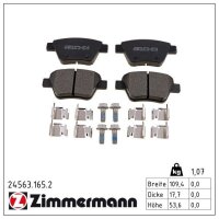 ZIMMERMANN 24563.165.2 Bremsbelagsatz, Scheibenbremse