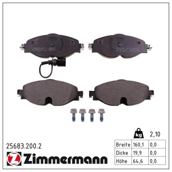 ZIMMERMANN 25683.200.2 Bremsbelagsatz, Scheibenbremse