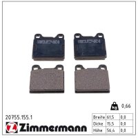 ZIMMERMANN 20755.155.1 Bremsbelagsatz, Scheibenbremse