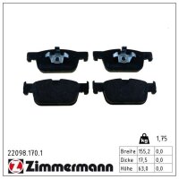 ZIMMERMANN 22098.170.1 Bremsbelagsatz, Scheibenbremse