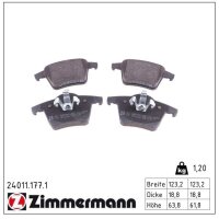 ZIMMERMANN 24011.177.1 Bremsbelagsatz, Scheibenbremse