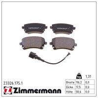 ZIMMERMANN 23326.175.1 Bremsbelagsatz, Scheibenbremse