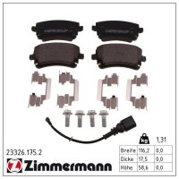 ZIMMERMANN 23326.175.2 Bremsbelagsatz, Scheibenbremse