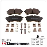 ZIMMERMANN 22147.210.2 Bremsbelagsatz, Scheibenbremse