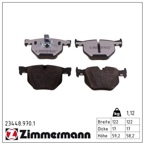 ZIMMERMANN 23448.970.1 Bremsbelagsatz, Scheibenbremse