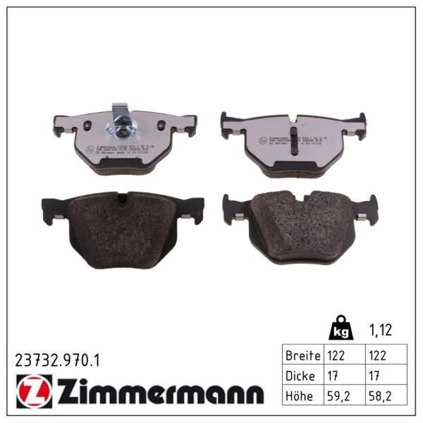 ZIMMERMANN 23732.970.1 Bremsbelagsatz, Scheibenbremse