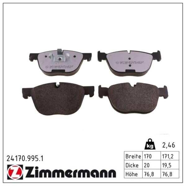 ZIMMERMANN 24170.995.1 Bremsbelagsatz, Scheibenbremse