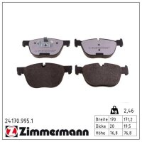ZIMMERMANN 24170.995.1 Bremsbelagsatz, Scheibenbremse