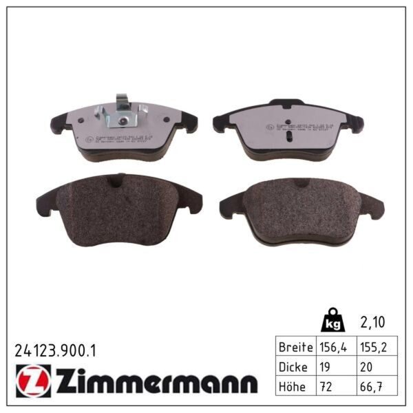 ZIMMERMANN 24123.900.1 Bremsbelagsatz, Scheibenbremse