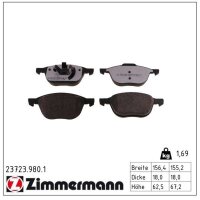 ZIMMERMANN 23723.980.1 Bremsbelagsatz, Scheibenbremse