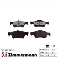 ZIMMERMANN 23334.965.1 Bremsbelagsatz, Scheibenbremse