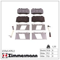 ZIMMERMANN 23745.975.2 Bremsbelagsatz, Scheibenbremse