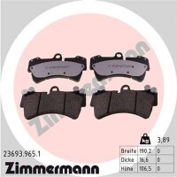 ZIMMERMANN 23693.965.1 Bremsbelagsatz, Scheibenbremse