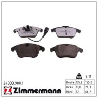 ZIMMERMANN 24333.900.1 Bremsbelagsatz, Scheibenbremse