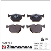 ZIMMERMANN 21487.170.9 Bremsbelagsatz, Scheibenbremse