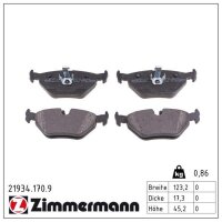 ZIMMERMANN 21934.170.9 Bremsbelagsatz, Scheibenbremse