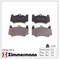 ZIMMERMANN 23330.170.9 Bremsbelagsatz, Scheibenbremse