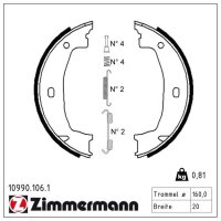 ZIMMERMANN 10990.106.1 Bremsbackensatz, Feststellbremse