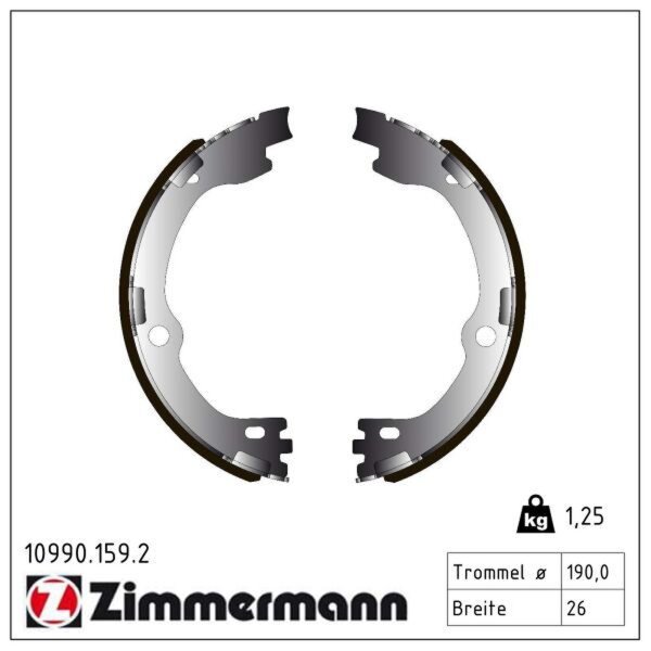 ZIMMERMANN 10990.159.2 Bremsbackensatz, Feststellbremse