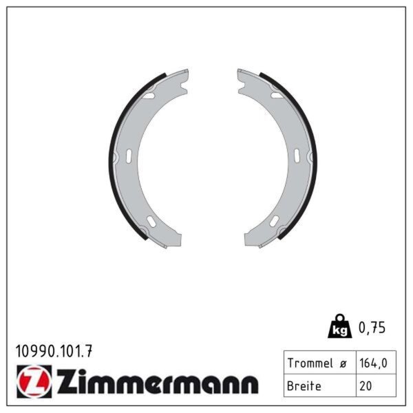 ZIMMERMANN 10990.101.7 Bremsbackensatz, Feststellbremse