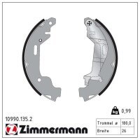 ZIMMERMANN 10990.135.2 Bremsbackensatz