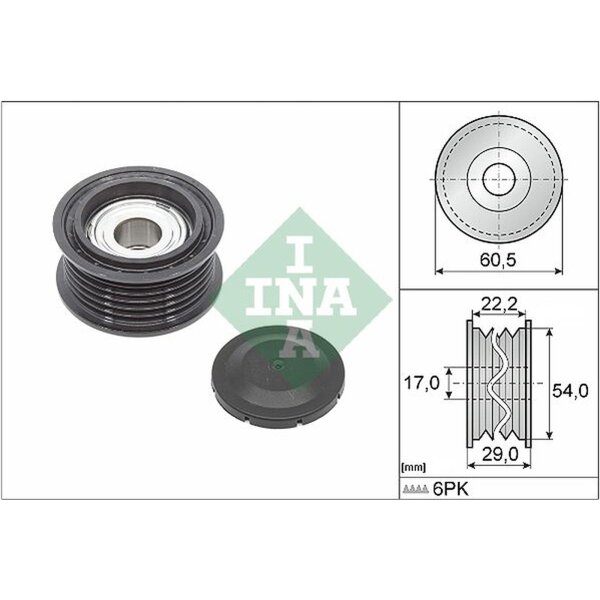 Schaeffler INA 532 0854 10 Umlenk-/Führungsrolle, Keilrippenriemen
