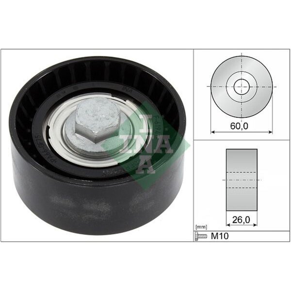 Schaeffler INA 532 0868 10 Umlenk-/Führungsrolle, Keilrippenriemen