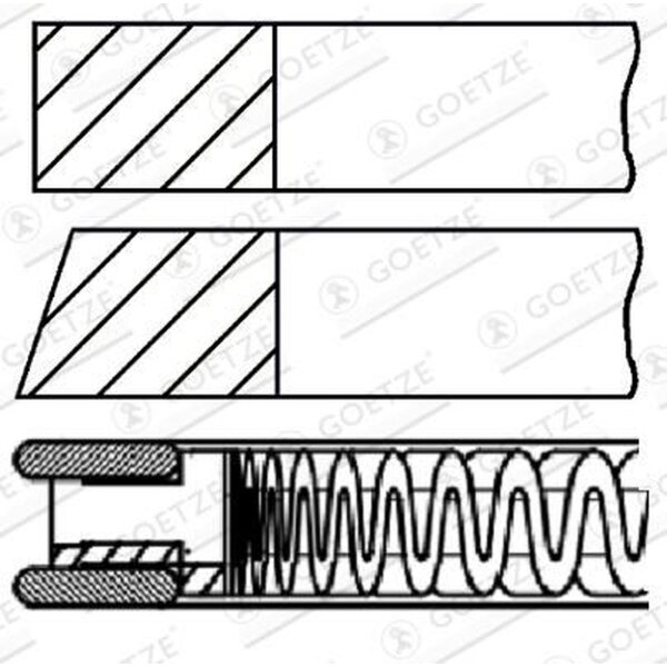 GOETZE ENGINE 08-436907-00 Kolbenringsatz