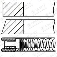 GOETZE ENGINE 08-436907-00 Kolbenringsatz