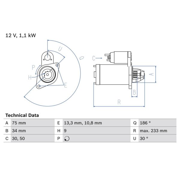 BOSCH 0 986 025 610 Starter