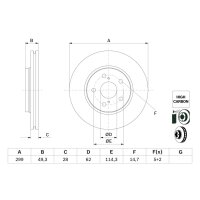BOSCH 0 986 479 F49 Bremsscheibe