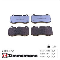 ZIMMERMANN 23960.975.1 Bremsbelagsatz, Scheibenbremse