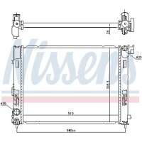 NISSENS 606725 Kühler, Motorkühlung