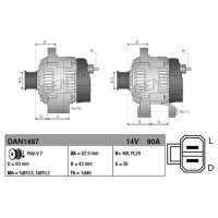 DENSO DAN1487 Generator