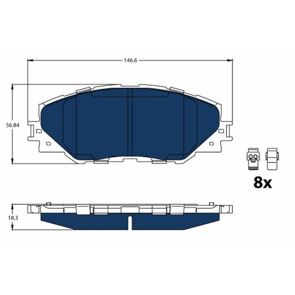 TRW GDB3424BTE Bremsbelagsatz, Scheibenbremse