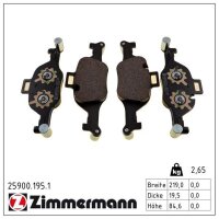 ZIMMERMANN 25900.195.1 Bremsbelagsatz, Scheibenbremse