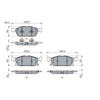 BOSCH 0 986 424 326 Bremsbelagsatz, Scheibenbremse