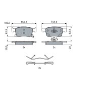 BOSCH 0 986 424 329 Bremsbelagsatz, Scheibenbremse