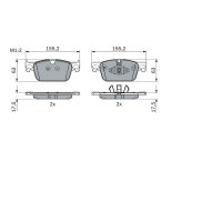 BOSCH 0 986 424 333 Bremsbelagsatz, Scheibenbremse