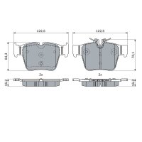 BOSCH 0 986 424 334 Bremsbelagsatz, Scheibenbremse