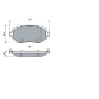 BOSCH 0 986 424 386 Bremsbelagsatz, Scheibenbremse