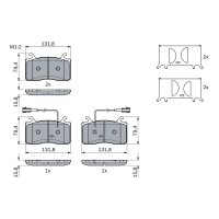 BOSCH 0 986 424 390 Bremsbelagsatz, Scheibenbremse