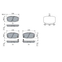 BOSCH 0 986 424 393 Bremsbelagsatz, Scheibenbremse