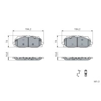 BOSCH 0 986 424 429 Bremsbelagsatz, Scheibenbremse