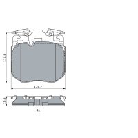 BOSCH 0 986 424 431 Bremsbelagsatz, Scheibenbremse