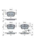 BOSCH 0 986 424 433 Bremsbelagsatz, Scheibenbremse