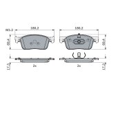 BOSCH 0 986 424 436 Bremsbelagsatz, Scheibenbremse
