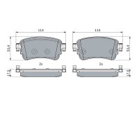 BOSCH 0 986 424 437 Bremsbelagsatz, Scheibenbremse